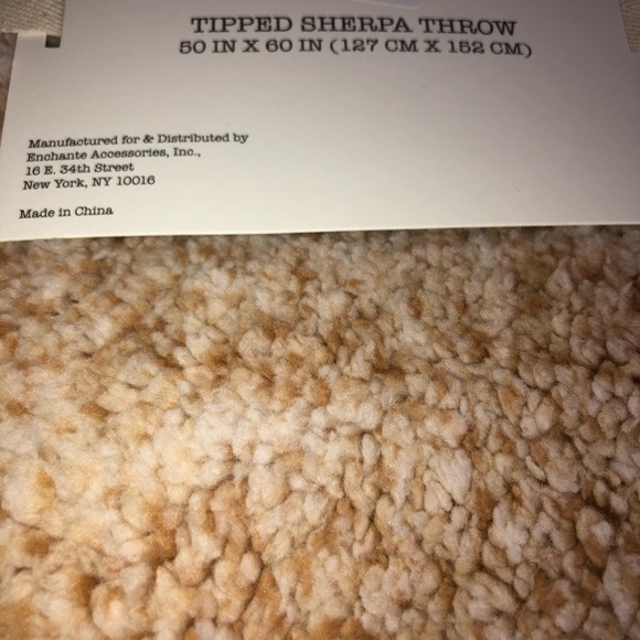 Tipped Sherpa Throw FAMILY patch Farmhouse Decor - Picture 2 of 4